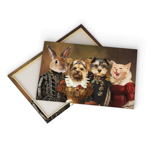 The 4 Nobles: Custom Pet Canvas - Paw & Glory - Dog Portraits - Pet Portraits