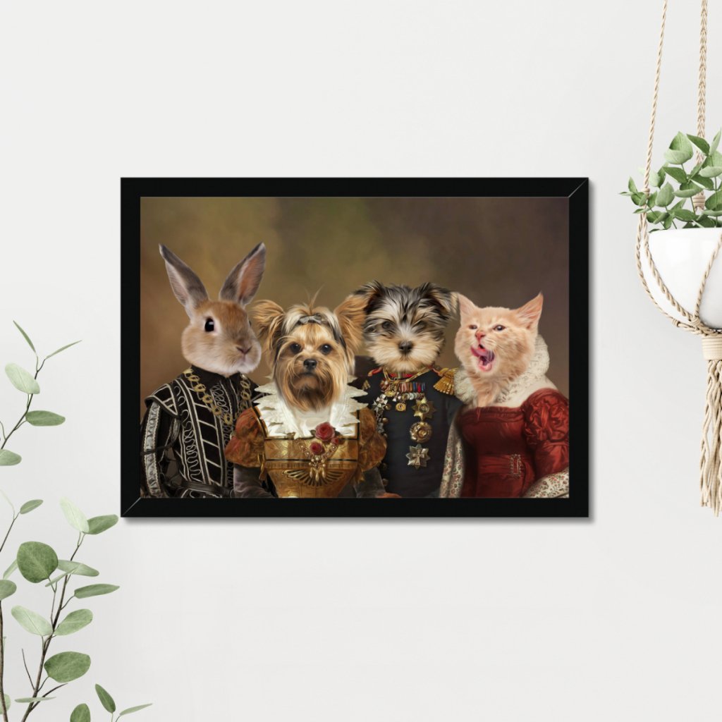 The 4 Nobles: Custom Pet Portrait - Paw & Glory - Dog Portraits - Pet Portraits