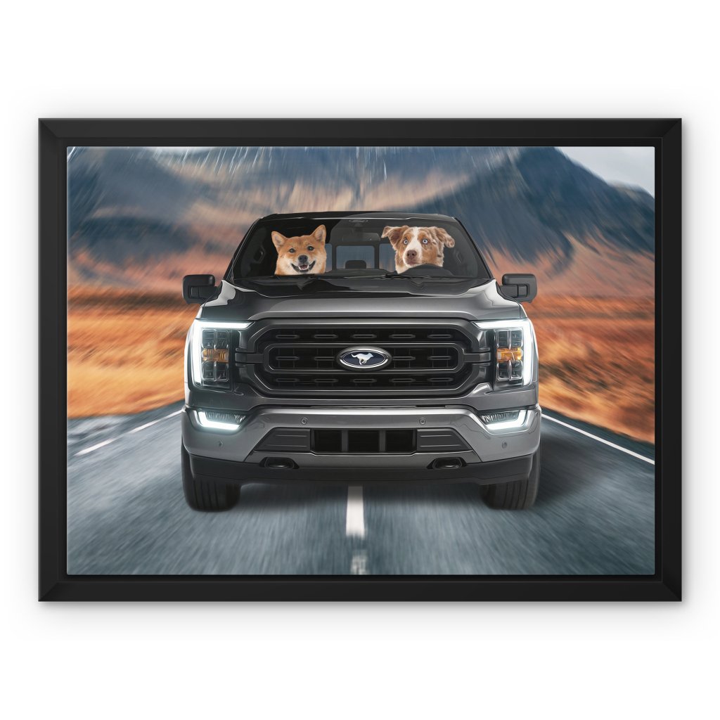 The 4x4 Big Truck: Custom Pet Canvas - Paw & Glory - Dog Portraits - Pet Portraits