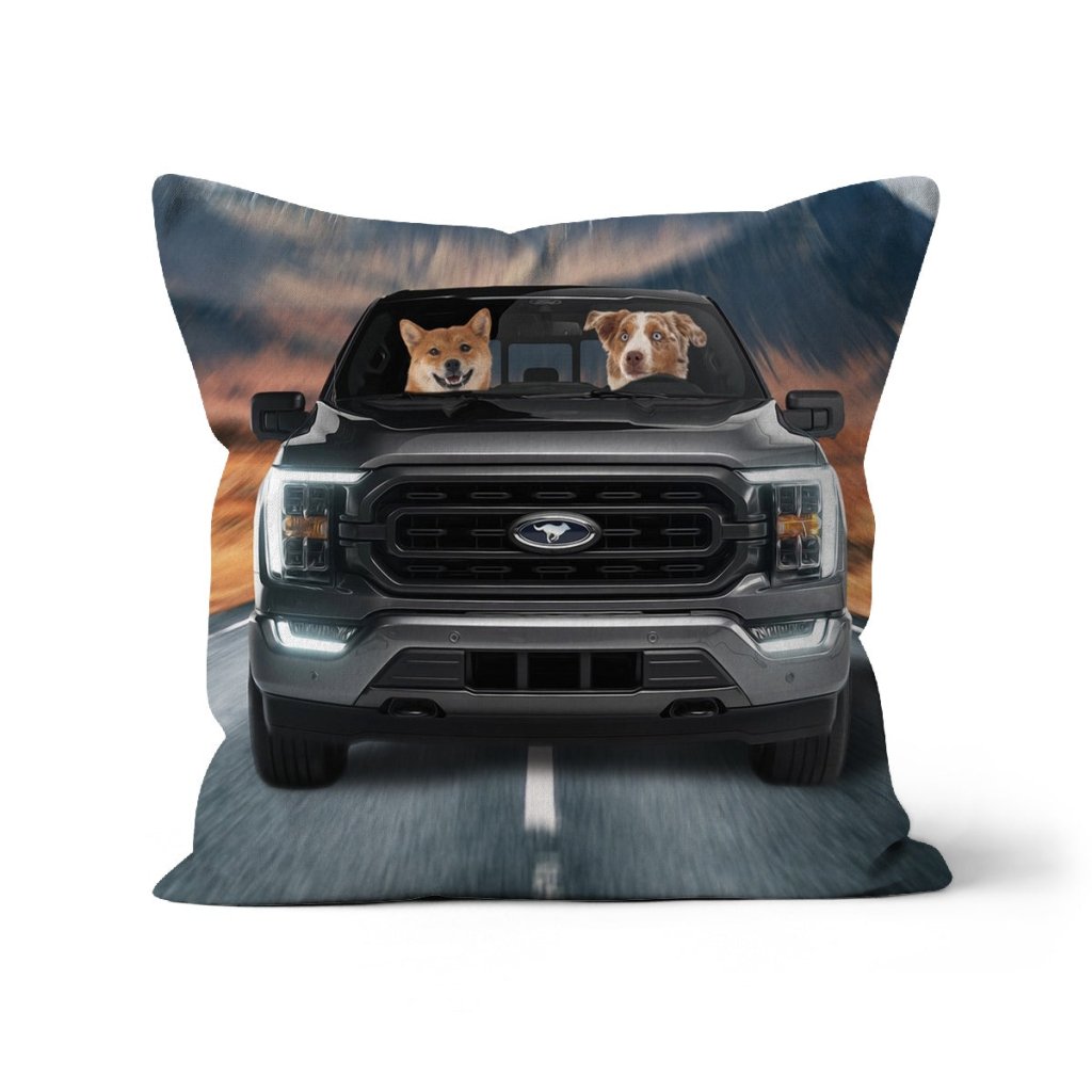 The 4x4 Big Truck: Custom Pet Pillow - Paw & Glory - Dog Portraits - Pet Portraits