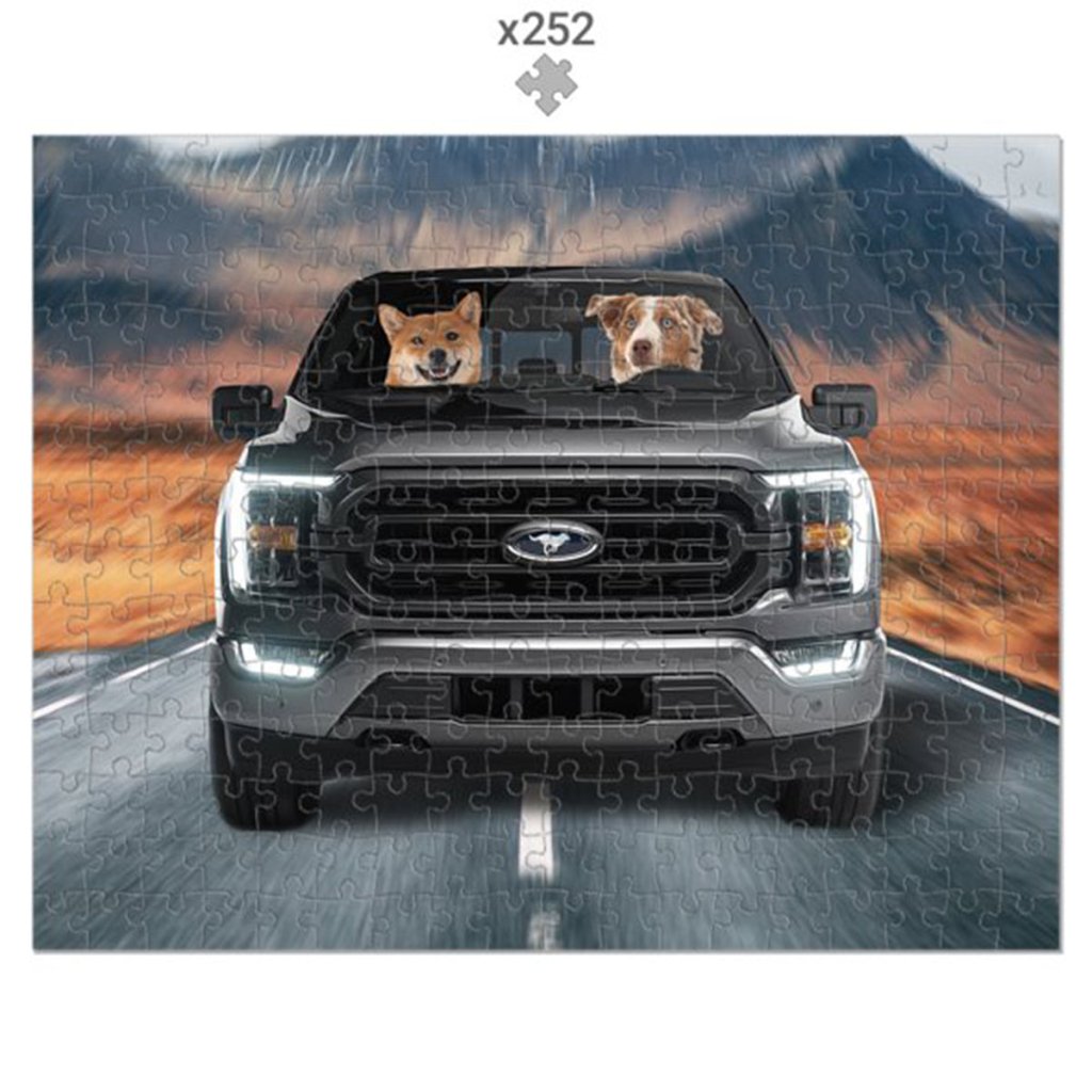 The 4x4 Big Truck: Custom Pet Puzzle - Paw & Glory - Dog Portraits - Pet Portraits