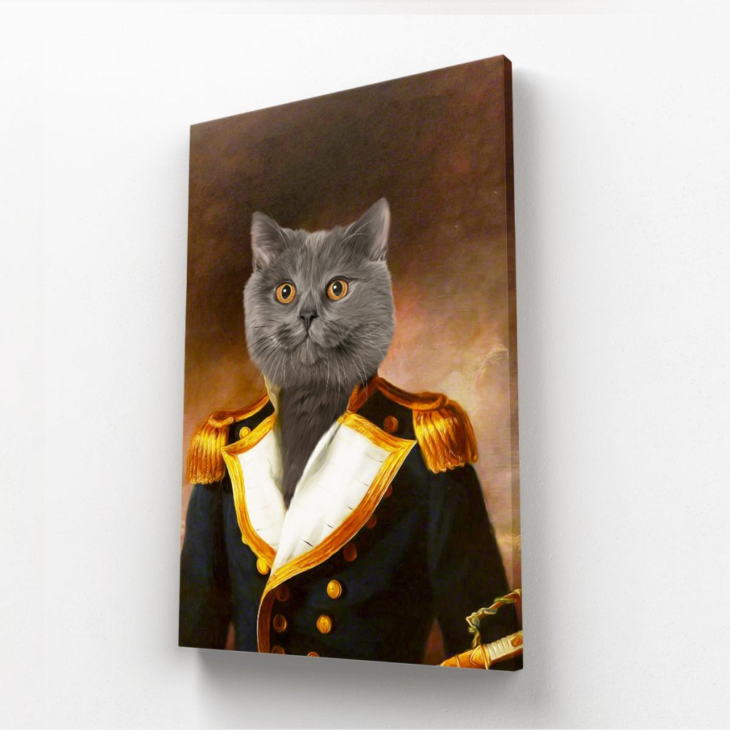 The Admiral: Animal Art Canvas - Paw & Glory - Dog Portraits - Pet Portraits