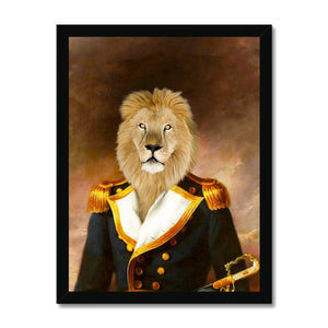 The Admiral: Animal Art Framed Portrait - Paw & Glory - Dog Portraits - Pet Portraits