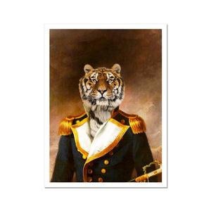 The Admiral: Animal Art Poster - Paw & Glory - Dog Portraits - Pet Portraits