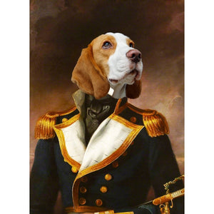 The Admiral: Custom Digital Download Pet Portrait - Paw & Glory - Dog Portraits - Pet Portraits