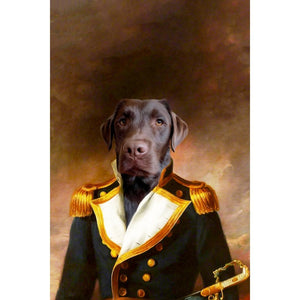 The Admiral: Custom Digital Download Pet Portrait - Paw & Glory - Dog Portraits - Pet Portraits