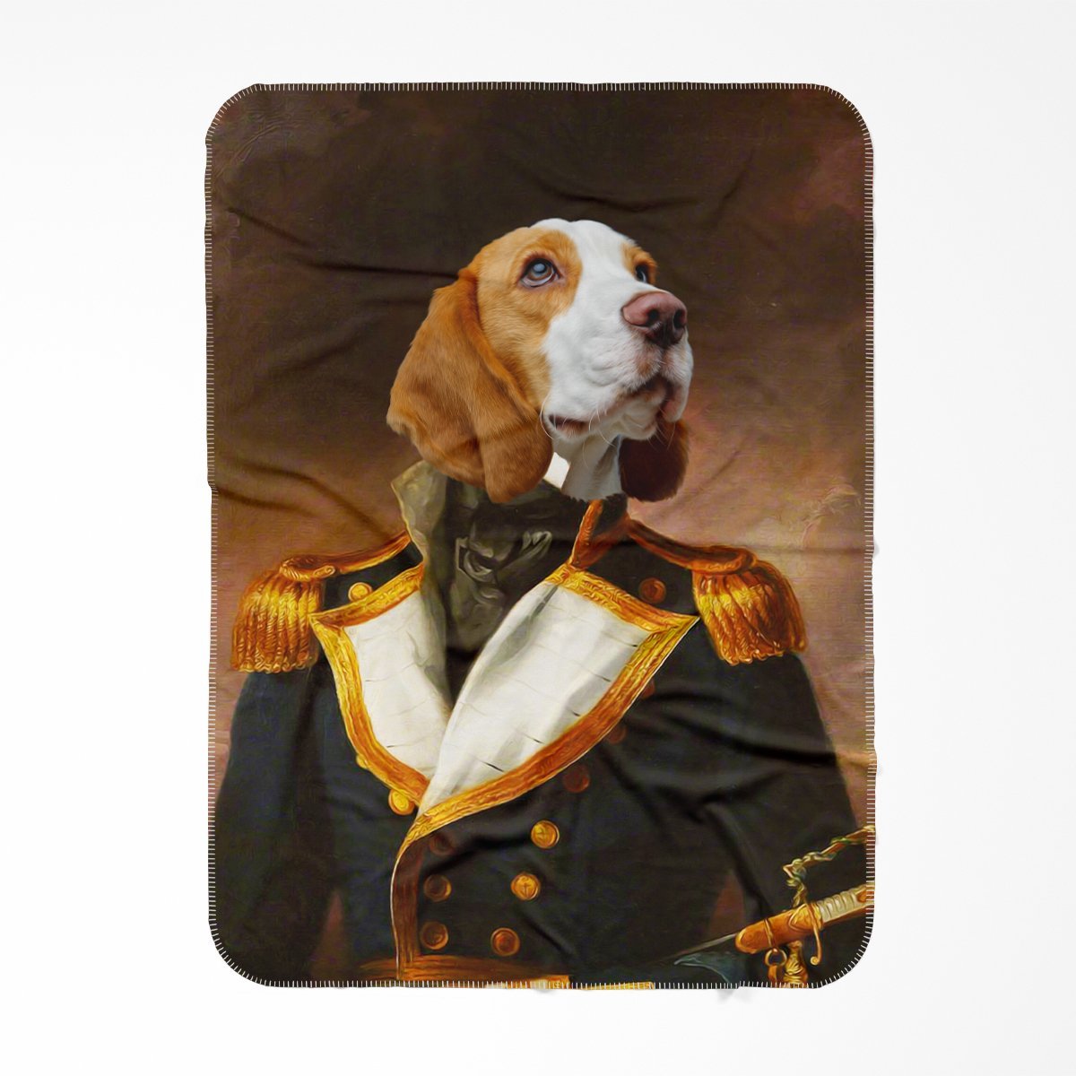 The Admiral: Custom Pet Blanket - Paw & Glory - Dog Portraits - Pet Portraits