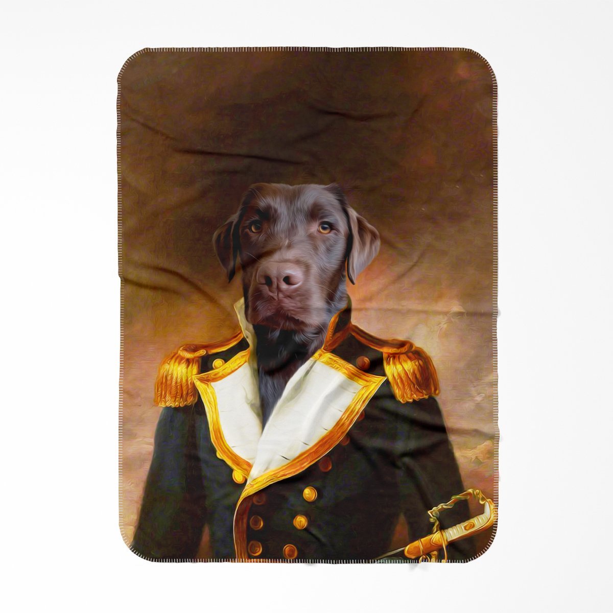 The Admiral: Custom Pet Blanket - Paw & Glory - Dog Portraits - Pet Portraits