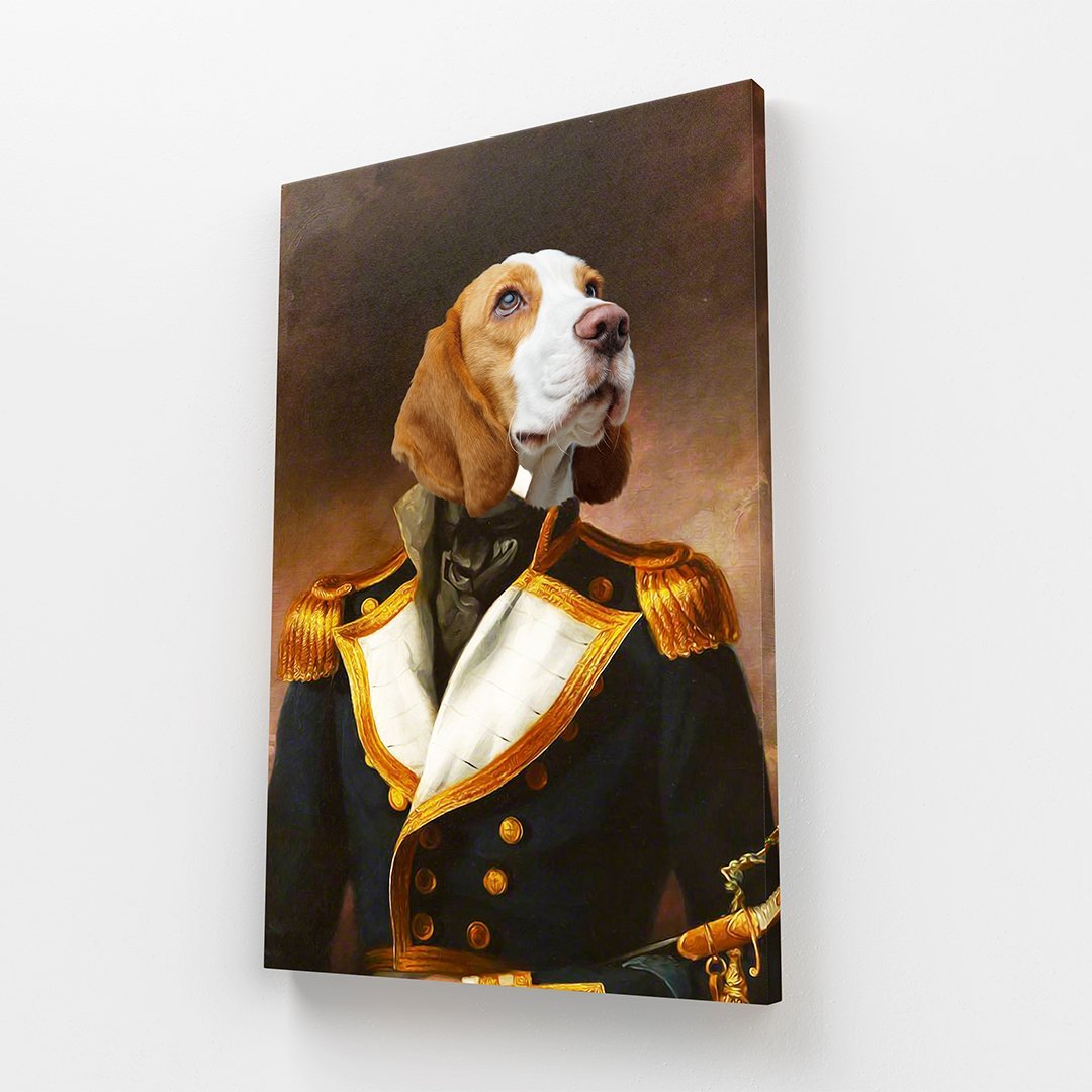 The Admiral: Custom Pet Canvas - Paw & Glory - Dog Portraits - Pet Portraits