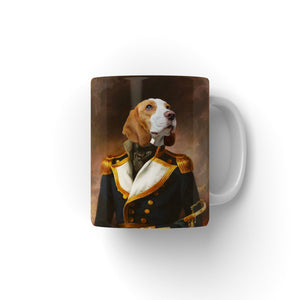 The Admiral: Custom Pet Coffee Mug - Paw & Glory - Dog Portraits - Pet Portraits