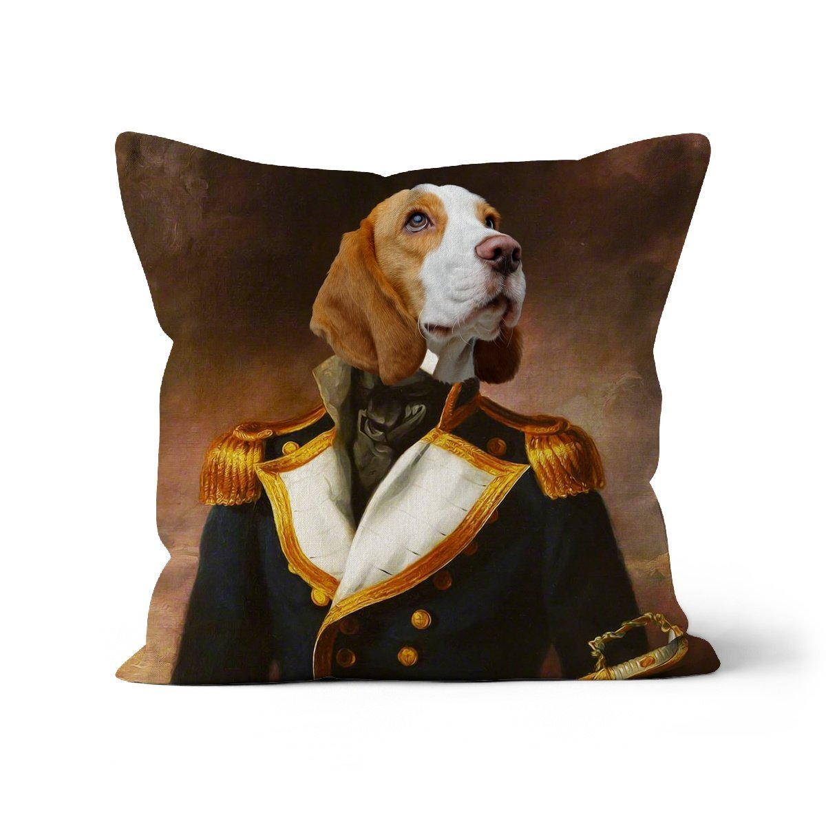 The Admiral: Custom Pet Pillow - Paw & Glory - Dog Portraits - Pet Portraits