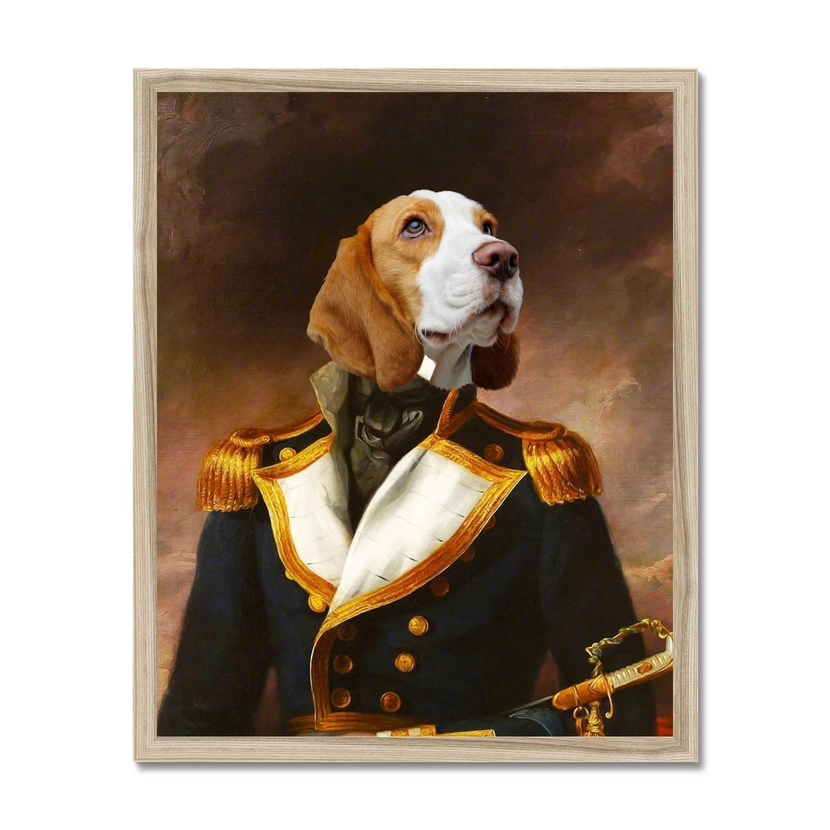 The Admiral: Custom Pet Portrait - Paw & Glory - Dog Portraits - Pet Portraits