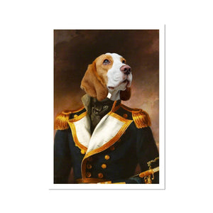 The Admiral: Custom Pet Poster - Paw & Glory - Dog Portraits - Pet Portraits