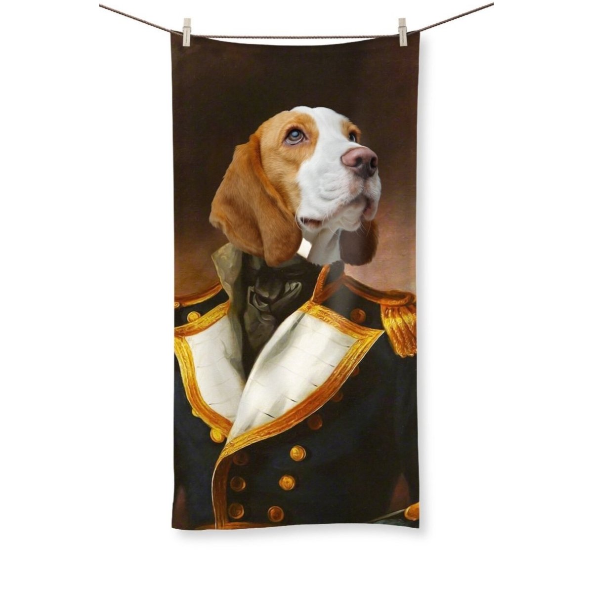 The Admiral: Custom Pet Towel - Paw & Glory - Dog Portraits - Pet Portraits