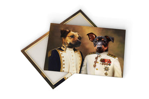 The Admiral & The Sergeant: Custom Pet Canvas - Paw & Glory - Dog Portraits - Pet Portraits