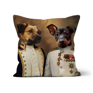 The Admiral & The Sergeant: Custom Pet Pillow - Paw & Glory - Dog Portraits - Pet Portraits