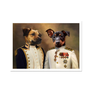 The Admiral & The Sergeant: Custom Pet Poster - Paw & Glory - Dog Portraits - Pet Portraits