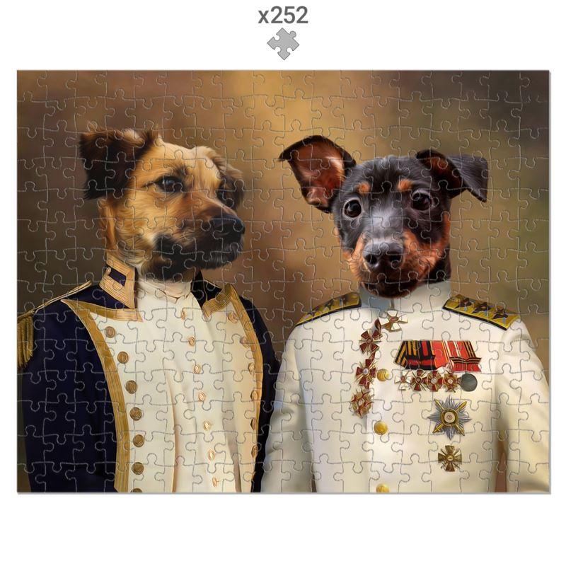 The Admiral & The Sergeant: Custom Pet Puzzle - Paw & Glory - Dog Portraits - Pet Portraits