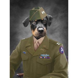 The Alpha Soldier: Custom Digital Download Pet Portrait - Paw & Glory - Dog Portraits - Pet Portraits