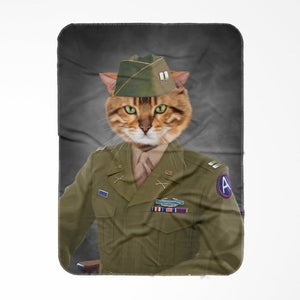 The Alpha Soldier: Custom Pet Blanket - Paw & Glory - Dog Portraits - Pet Portraits