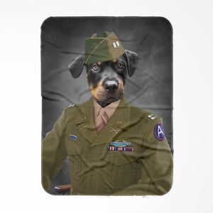 The Alpha Soldier: Custom Pet Blanket - Paw & Glory - Dog Portraits - Pet Portraits