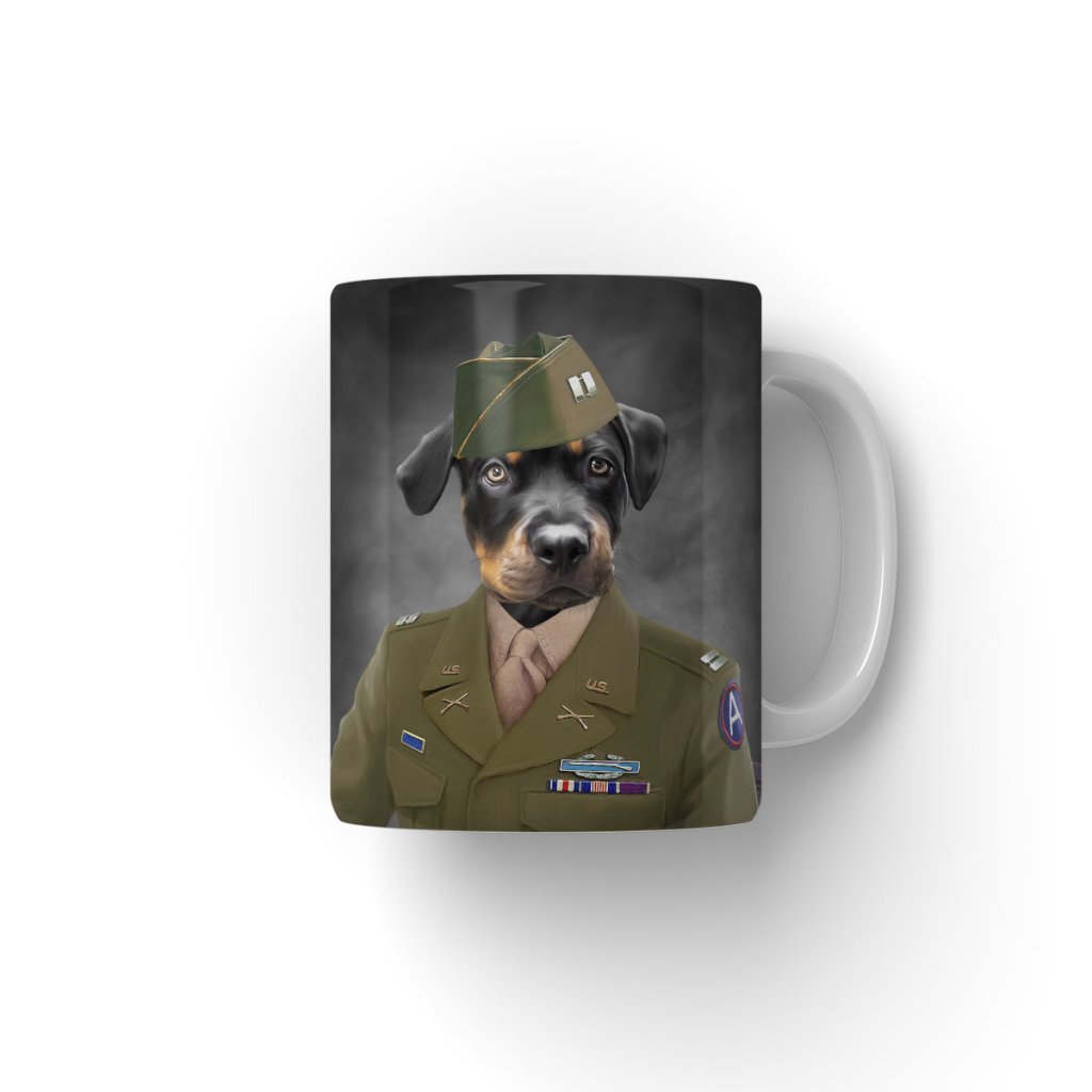 The Alpha Soldier: Custom Pet Coffee Mug - Paw & Glory - Dog Portraits - Pet Portraits