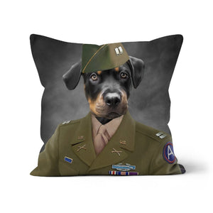 The Alpha Soldier: Custom Pet Pillow - Paw & Glory - Dog Portraits - Pet Portraits