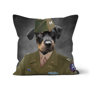 The Alpha Soldier: Custom Pet Pillow - Paw & Glory - Dog Portraits - Pet Portraits