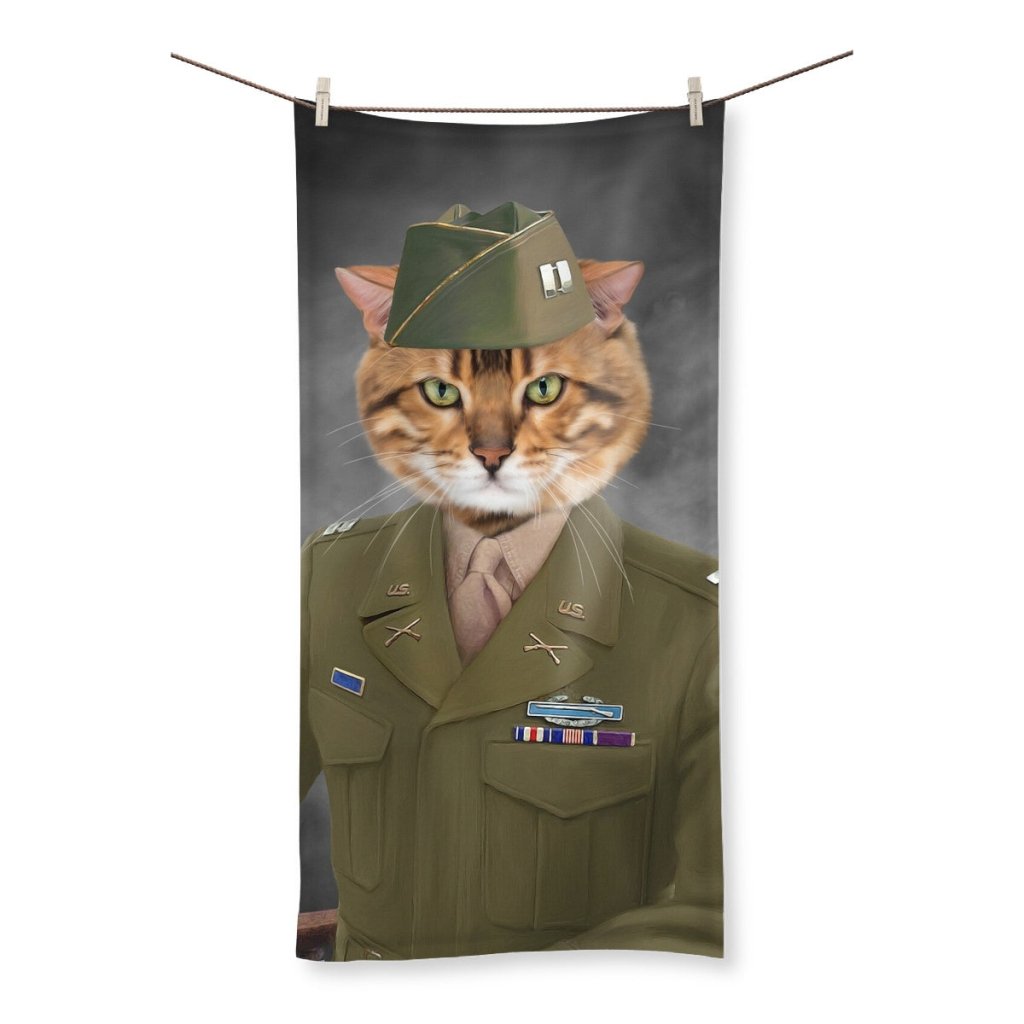 The Alpha Soldier: Custom Pet Towel - Paw & Glory - Dog Portraits - Pet Portraits