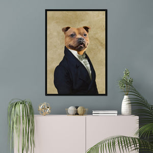 The Ambassador: Custom Pet Portrait - Paw & Glory - Dog Portraits - Pet Portraits