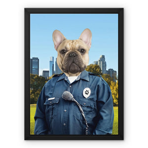 The American Cop: Custom Pet Canvas - Paw & Glory - Dog Portraits - Pet Portraits