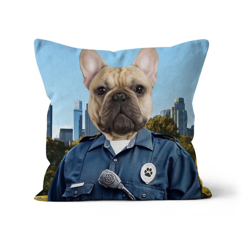 The American Cop: Custom Pet Pillow - Paw & Glory - Dog Portraits - Pet Portraits