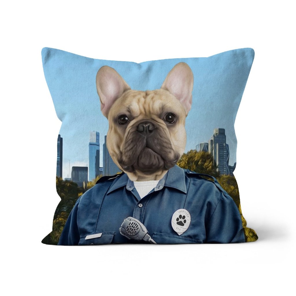 The American Cop: Custom Pet Pillow - Paw & Glory - Dog Portraits - Pet Portraits