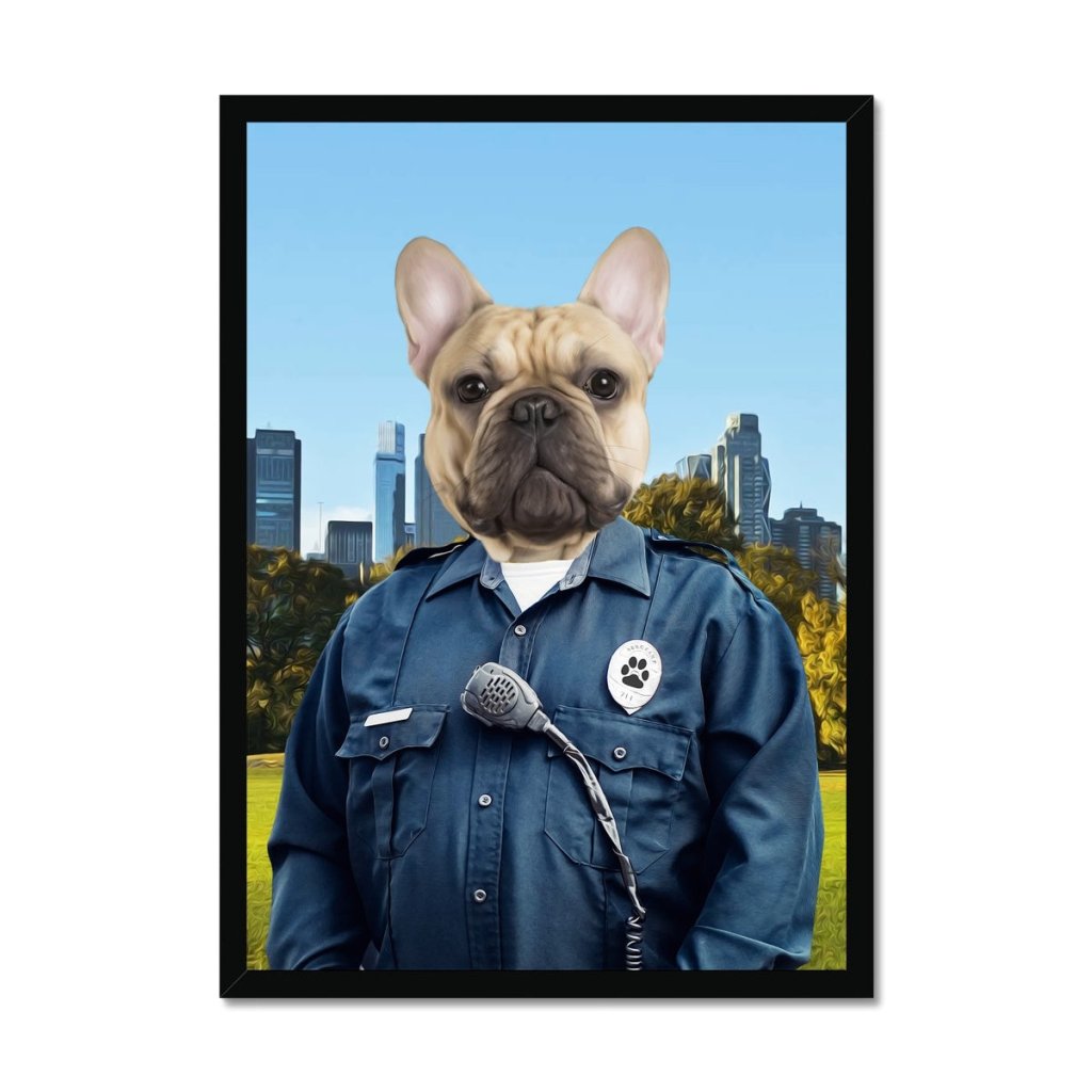 The American Cop: Custom Pet Portrait - Paw & Glory - Dog Portraits - Pet Portraits