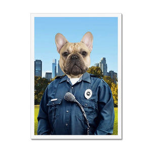 The American Cop: Custom Pet Portrait - Paw & Glory - Dog Portraits - Pet Portraits