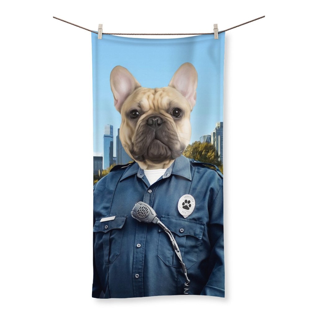 The American Cop: Custom Pet Towel - Paw & Glory - Dog Portraits - Pet Portraits