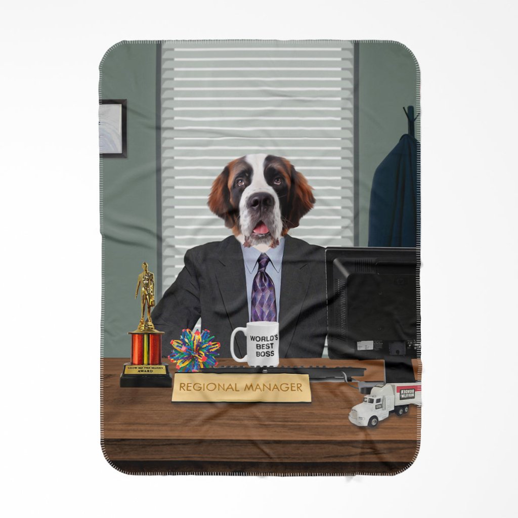 The Andy (The Office USA Inspired): Custom Pet Blanket - Paw & Glory - Dog Portraits - Pet Portraits