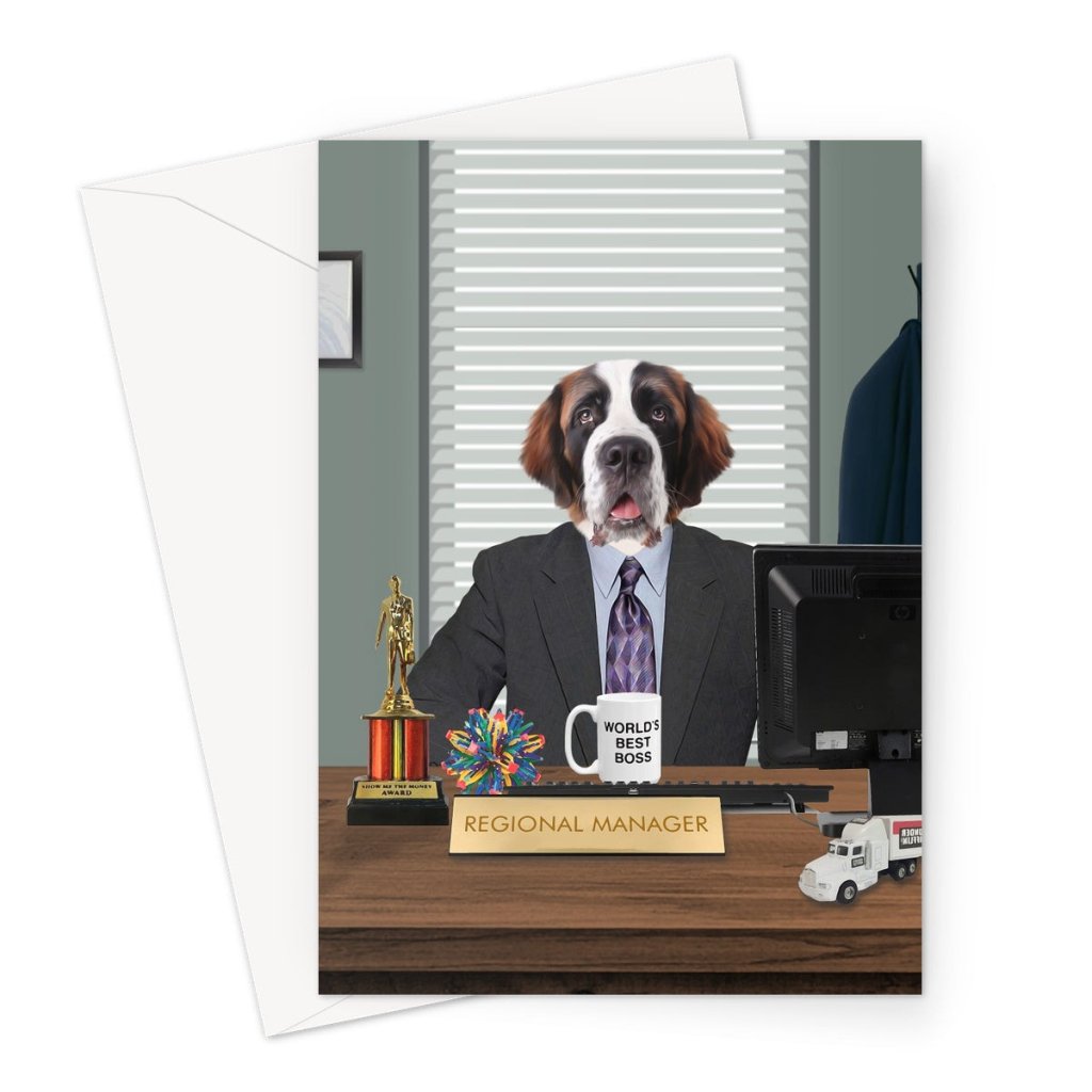 The Andy (The Office USA Inspired): Custom Pet Greeting Card - Paw & Glory - Dog Portraits - Pet Portraits