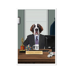 The Andy (The Office USA Inspired): Custom Pet Poster - Paw & Glory - Dog Portraits - Pet Portraits