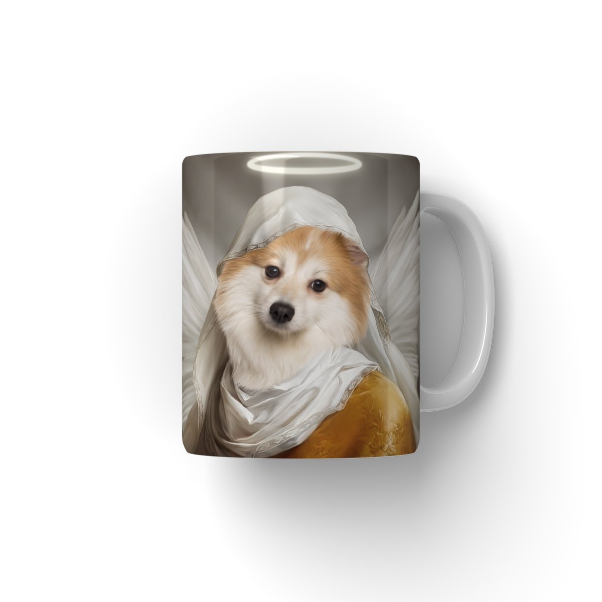 The Angel: Custom Pet Coffee Mug - Paw & Glory - Dog Portraits - Pet Portraits