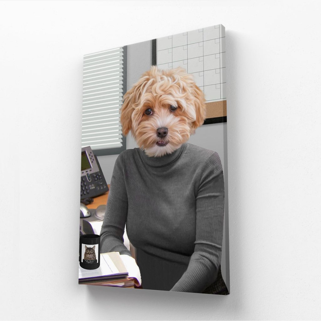 The Angela (The Office USA Inspired): Custom Pet Canvas - Paw & Glory - Dog Portraits - Pet Portraits