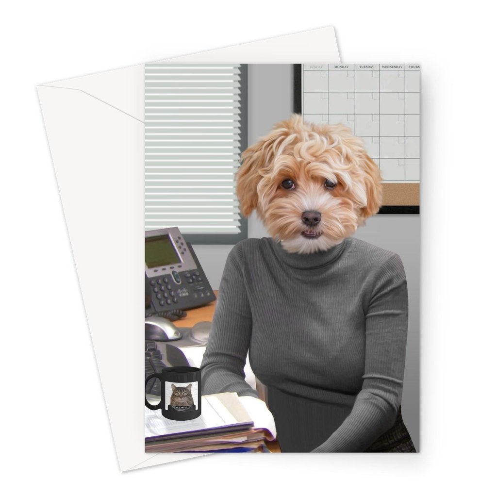 The Angela (The Office USA Inspired): Custom Pet Greeting Card - Paw & Glory - Dog Portraits - Pet Portraits