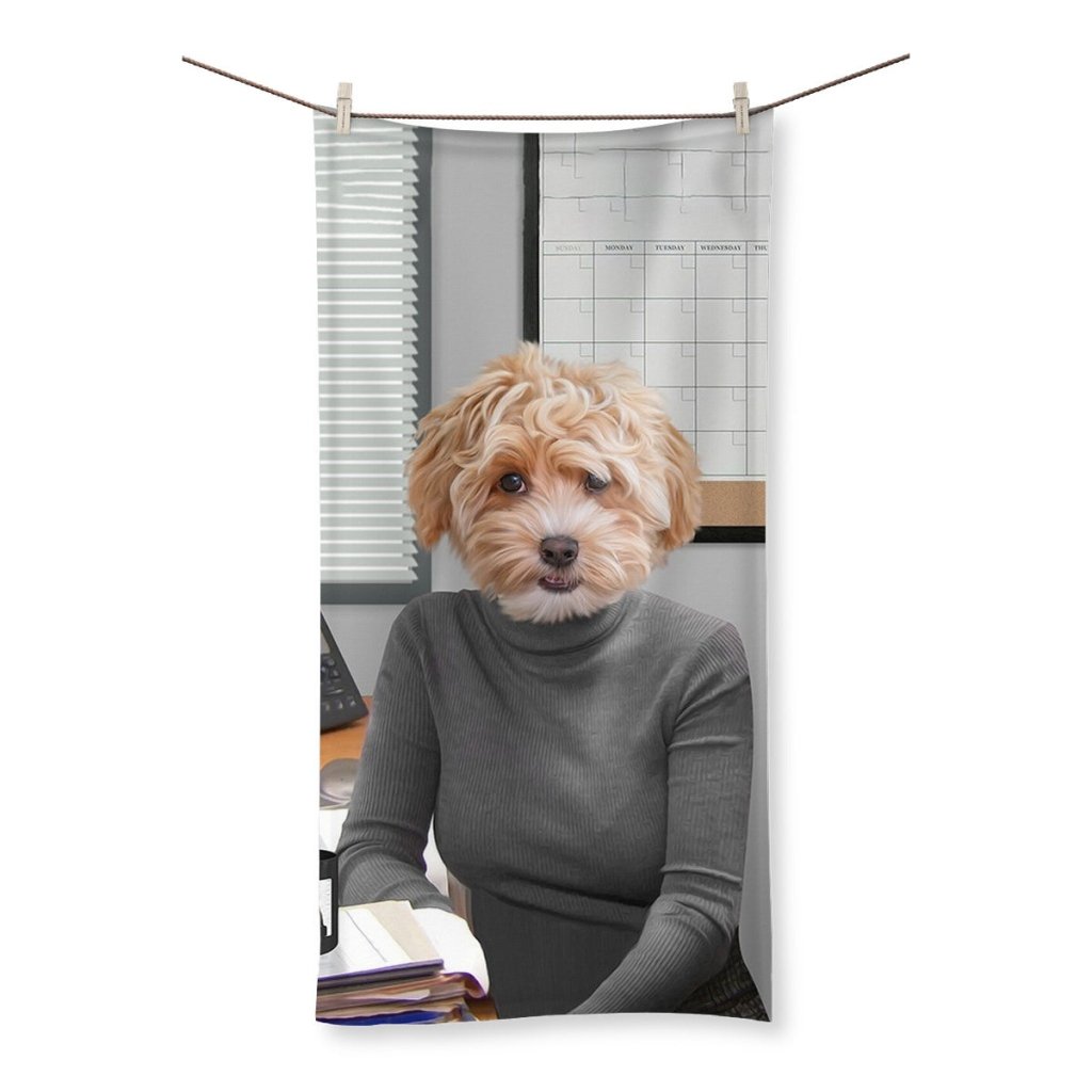 The Angela (The Office USA Inspired): Custom Pet Towel - Paw & Glory - Dog Portraits - Pet Portraits