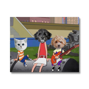 The Annoying Trio (Phineas & Ferb Inspired): Custom Pet Canvas - Paw & Glory - Dog Portraits - Pet Portraits