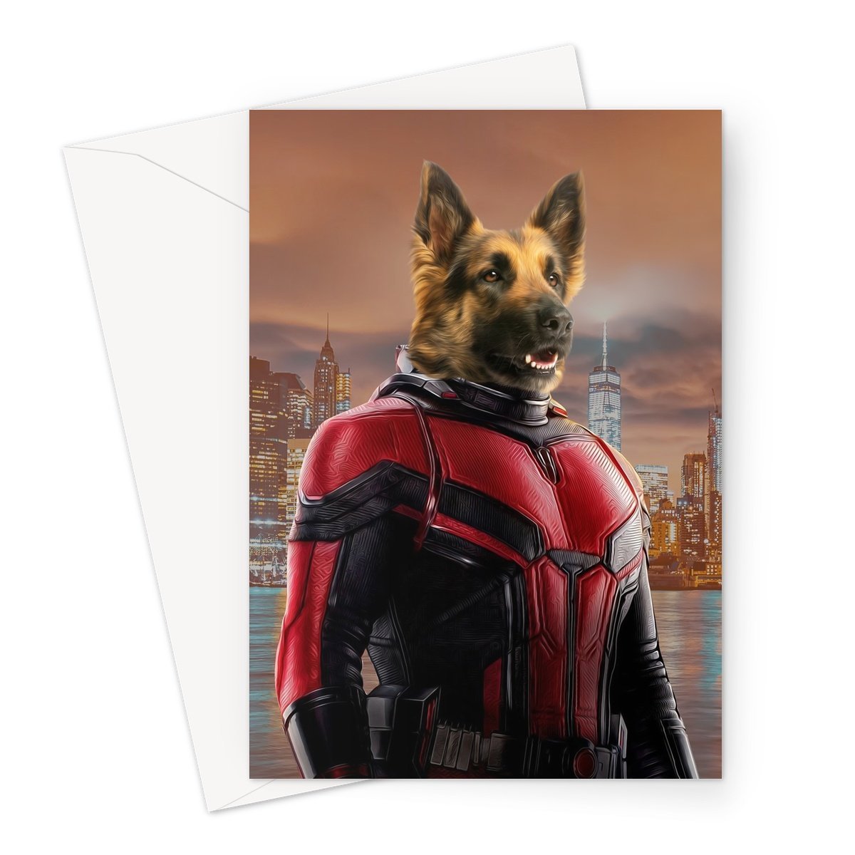 The Ant Man: Custom Pet Greeting Card - Paw & Glory - Dog Portraits - Pet Portraits