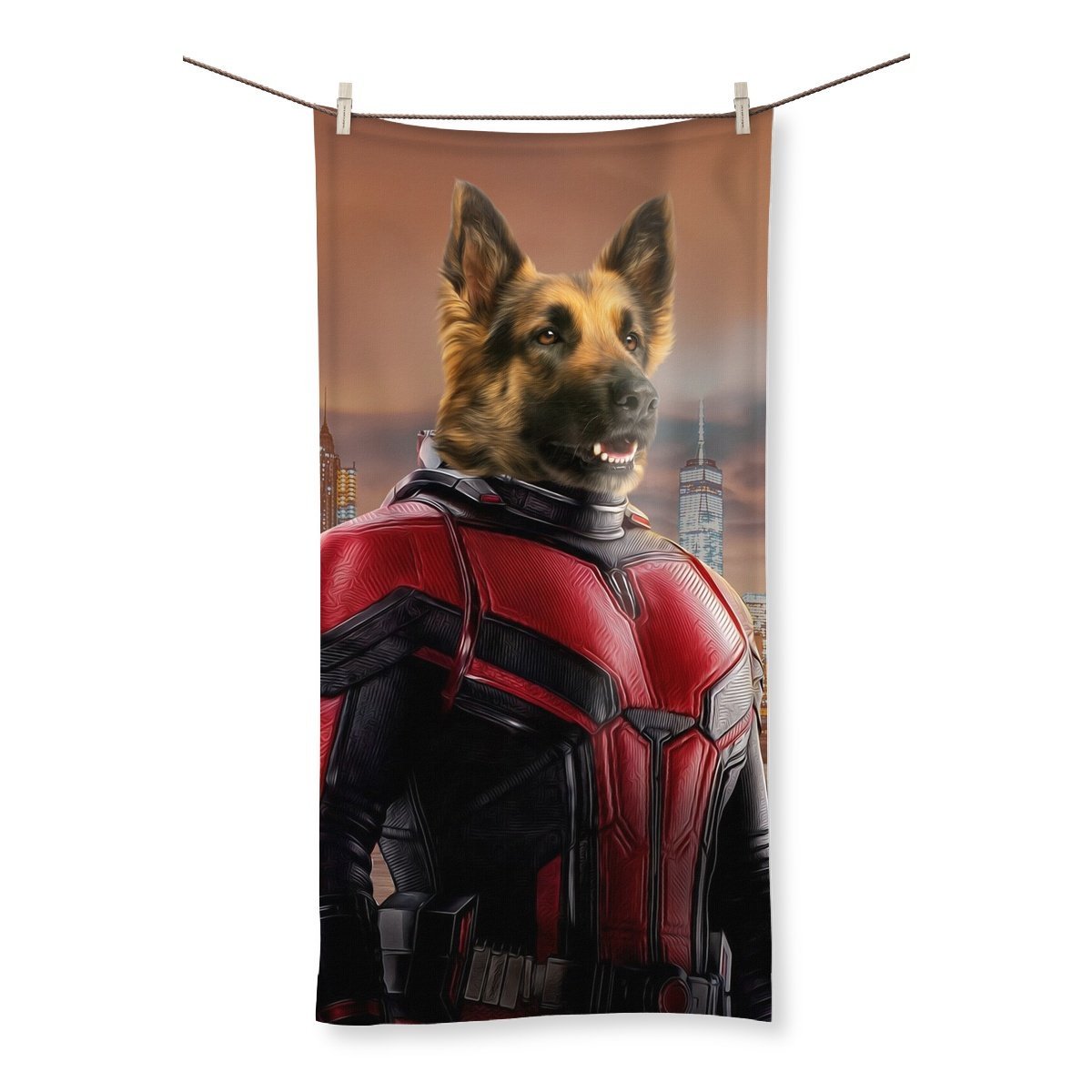 The Ant Man: Custom Pet Towel - Paw & Glory - Dog Portraits - Pet Portraits