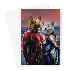 The Antman & The Wasp: Custom Pet Greeting Card - Paw & Glory - Dog Portraits - Pet Portraits