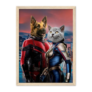 The Antman & The Wasp: Custom Pet Portrait - Paw & Glory - Dog Portraits - Pet Portraits