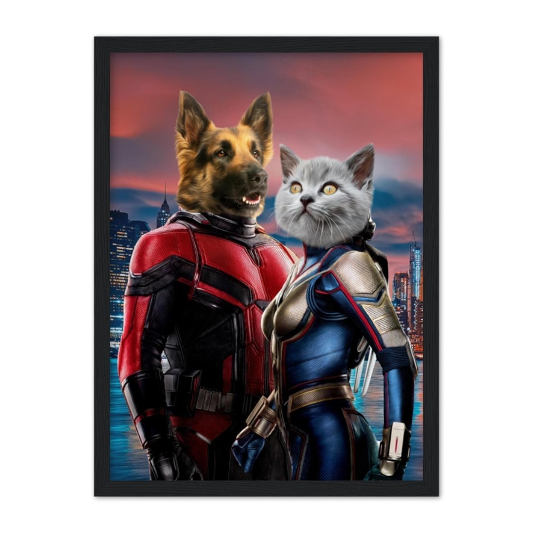 The Antman & The Wasp: Custom Pet Portrait - Paw & Glory - Dog Portraits - Pet Portraits