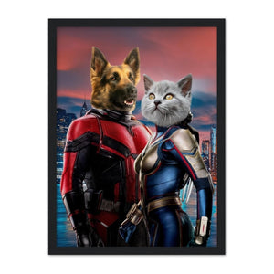 The Antman & The Wasp: Custom Pet Portrait - Paw & Glory - Dog Portraits - Pet Portraits